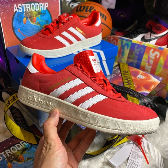 🆕 - Adidas 🇬🇧 Red Liverpool Trimm Trab - M10.5 - Picture 7 of 7